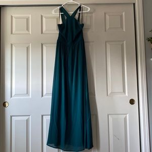 Maxi green lulus halter dress